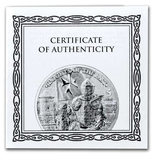 2023年 (新品) マルタ「過去の騎士たち」純銀 1オンス 銀貨 - 画像 (6)