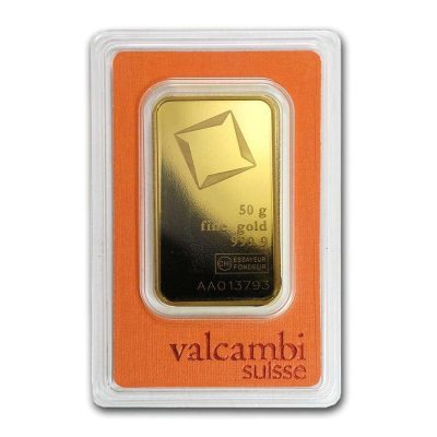 (新品) スイス バルカンビ 純金 50グラム バー