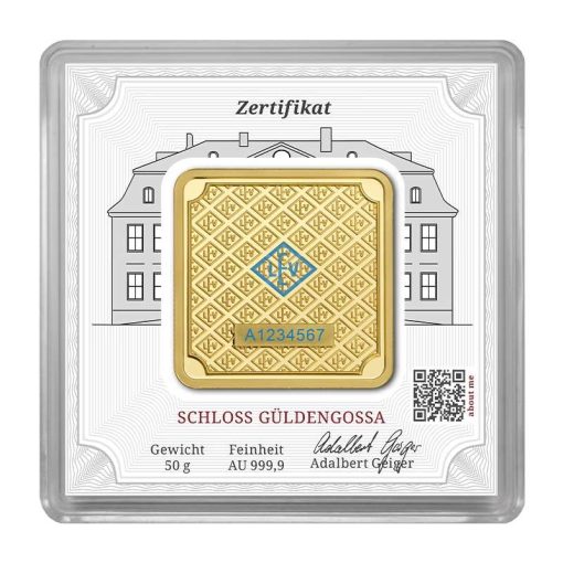(New) Geiger Gold 50 gram Square Minted Bar - Image 2