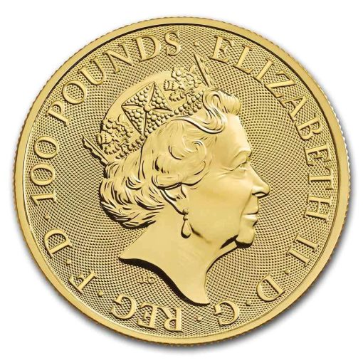 【3日以内に発送】2021年 (新品) イギリス「クィーンズ ビースト・コンプリーター」純金 1オンス 金貨 #9026 - 画像 (2)