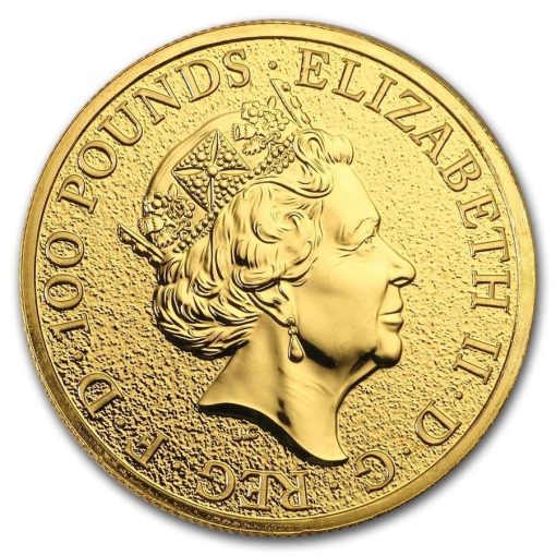 【3日以内に発送】2017年 (新品) イギリス「クィーンズ ビースト・ドラゴン 龍」純金 1オンス 金貨 - 画像 (2)