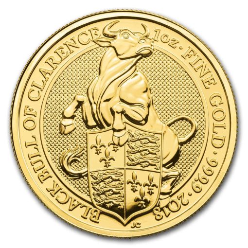2018年 (新品) イギリス「クィーンズ ビースト・ブル 雄牛」純金 1オンス 金貨