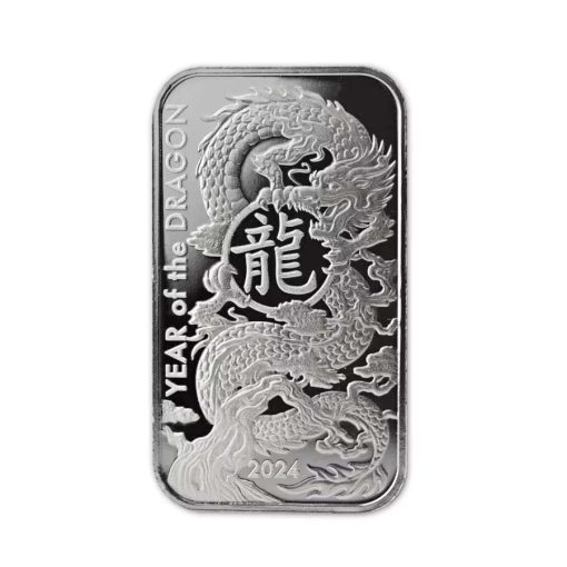 2024 (New) ASAHI Lunar Dragon Silver 1 oz Bar