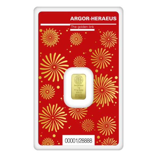 2024 (New) Argor Heraeus Lunar Year of the Dragon Gold 1 gram Bar - Image 2
