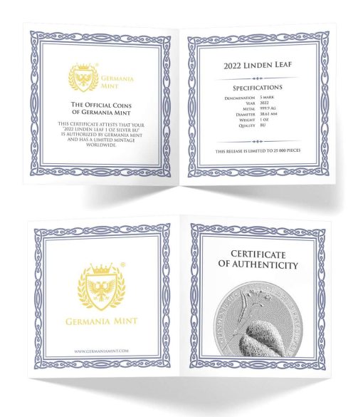 2022 (New) Linden Leaf Silver 1 oz Coin - Image 4