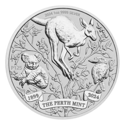 2024年 (新品) オーストラリア「パースミント・125周年」純銀 1オンス 銀貨