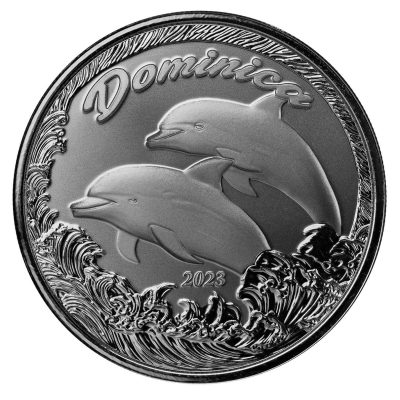 2023 (New) Dominica Dolphin Silver 1 oz Coin