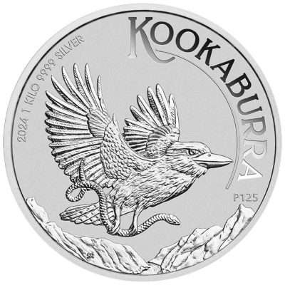 2024年 (新品) オーストラリア「クッカバラ・ワライカワセミ」純銀 1キロ 銀貨