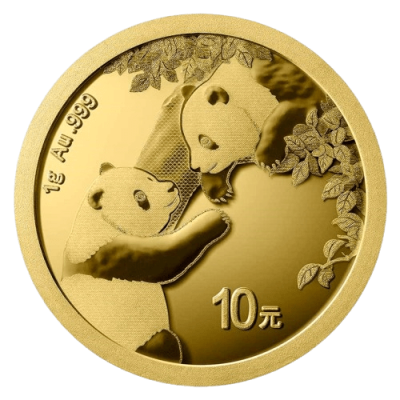 2023年 (新品) 中国「パンダ」純金 1グラム 金貨