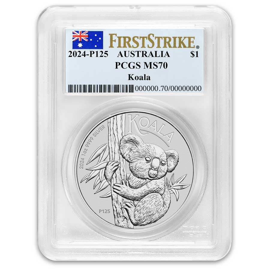 2024 (New) Australian Koala Silver 1 oz Coin PCGS MS70 (FirstStrike)
