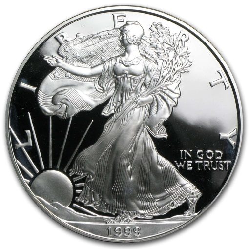 1999 (New) American Eagle Walking Liberty Silver 1 oz Proof Coin - Image 2