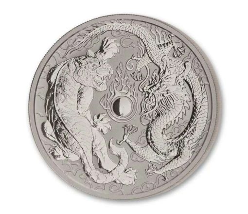 2018 Australian Dragon and Tiger Silver 1oz Coin NGC MS70 - Image 2