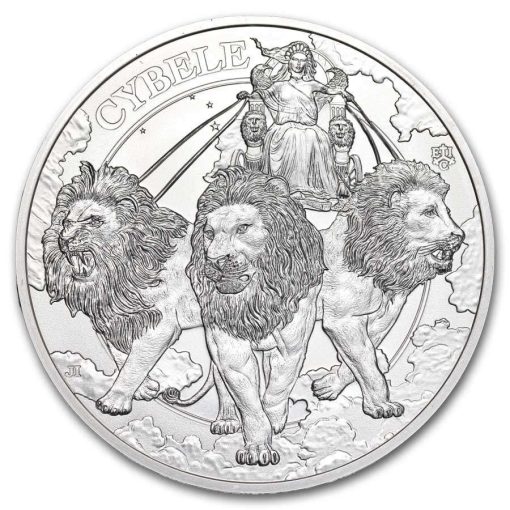 2024 (New) St. Helena Goddess Cybele and the Lions Silver 1 oz Coin