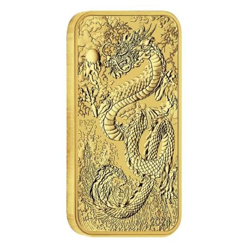 2024 (New) Australia Dragon Gold 1 oz Bar - Image 3