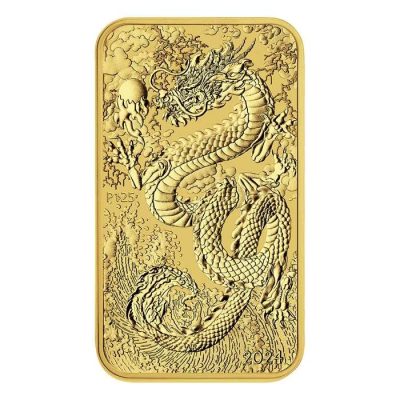 2024年 (新品) オーストラリア「ドラゴン・龍」純金 1オンス バー