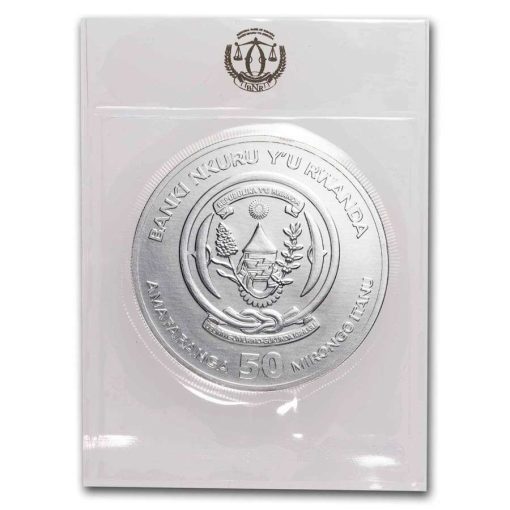 2024年 (新品) ルワンダ「アフリカン・レオパード」純銀 1オンス 銀貨 - 画像 (4)