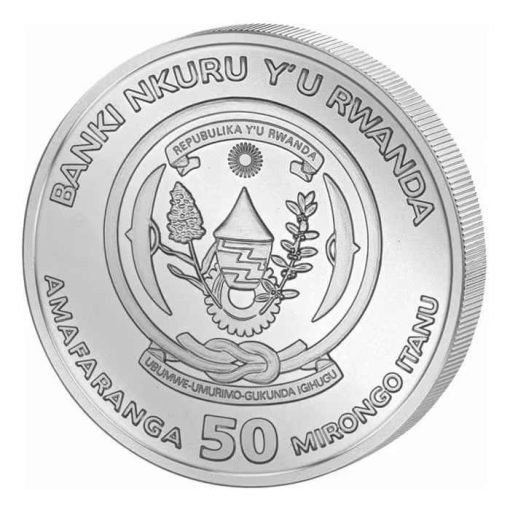 2024年 (新品) ルワンダ「アフリカン・レオパード」純銀 1オンス 銀貨 - 画像 (2)