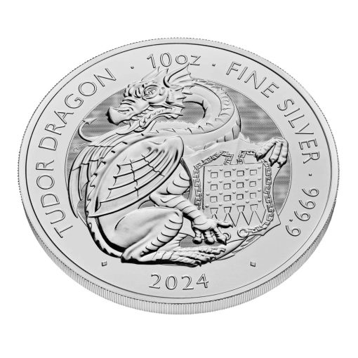 2024年 (新品) イギリス「ロイヤルチューダービースト・ウェールズのドラゴン」純銀 10オンス 銀貨 - 画像 (3)