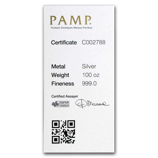 (New) Swiss Pamp Silver 100 oz Cast Bar - Image 5