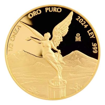 2024年 (新品) メキシコ「リベルタッド」純金 1/2オンス プルーフ 金貨