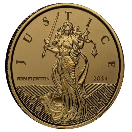【3日以内に発送】2024年 (新品) ジブラルタル「正義の女神」純金 1オンス 金貨 - 画像 (3)