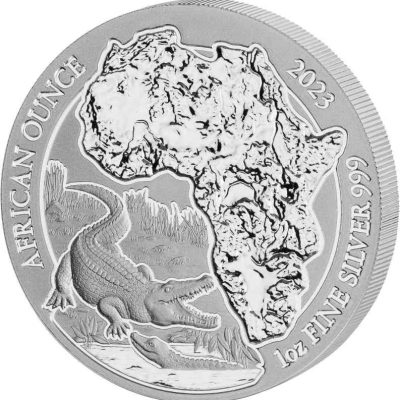 2023 (New) Rwanda African Nile Crocodile Silver 1 oz Coin