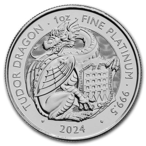2024 (New) Great Britain The Royal Tudor The Welsh Dragon Platinum 1 oz Coin