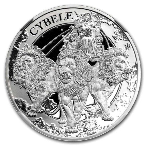 2024 (New) St. Helena Goddess Cybele and the Lions Silver 1 oz Coin NGC MS70 - Image 2