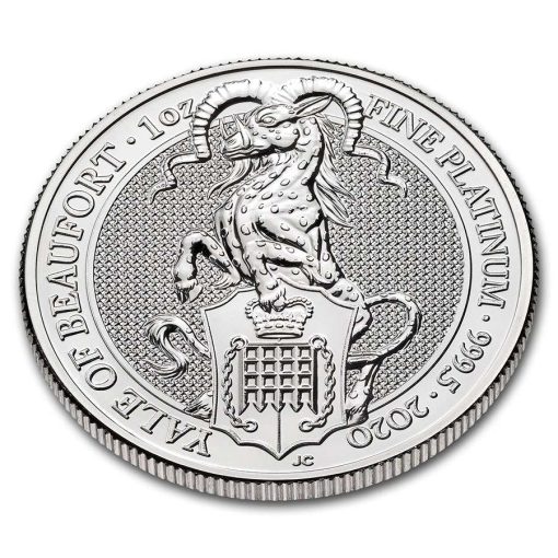 2020年 (新品) イギリス「クイーンズビースト・エアレー」純プラチナ 1オンス プラチナ貨 - 画像 (3)