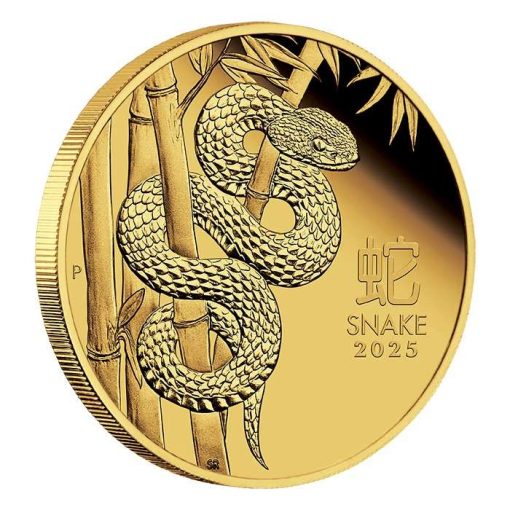 2025 (New) Australian Year of the Snake Lunar Gold 1/4 oz Proof Coin - Image 4