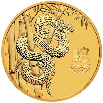 2025 (New) Australian Year of the Snake Lunar Gold 1/4 oz Coin