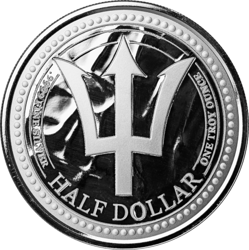 2024 (New) Barbados Trident Silver 1 oz Coin