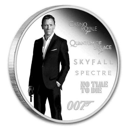 2024年 (新品) ツバル「ジェームズ ボンド・007 レガシー シリーズ 第5弾」純銀 1オンス プルーフ 銀貨 - 画像 (3)
