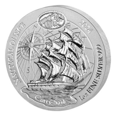 2024年 (新品) ルワンダ「航海シリーズ・カティーサーク」純銀 1オンス 銀貨