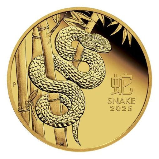 2025 (New) Australian Year of the Snake Lunar Gold 1/4 oz Proof Coin - Image 2