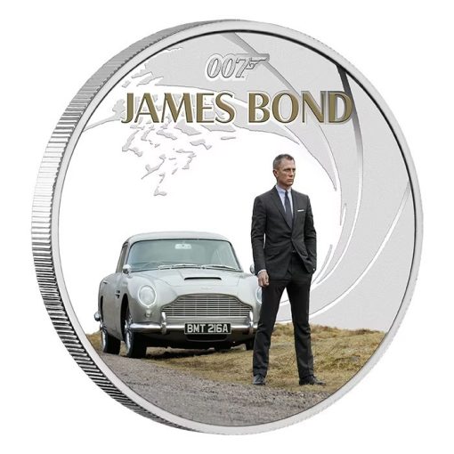 2024 (New) Tuvalu James Bond Daniel Craig Silver 1 oz Proof Coin - Image 4