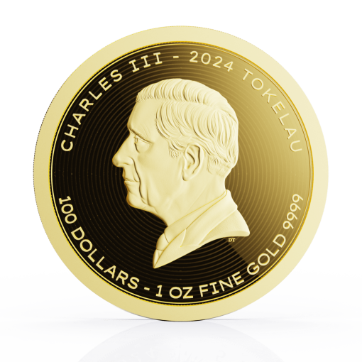 2024年 (新品)トケラウ「ビバット・ヒューマニタス」純金 1オンス 金貨 - 画像 (2)