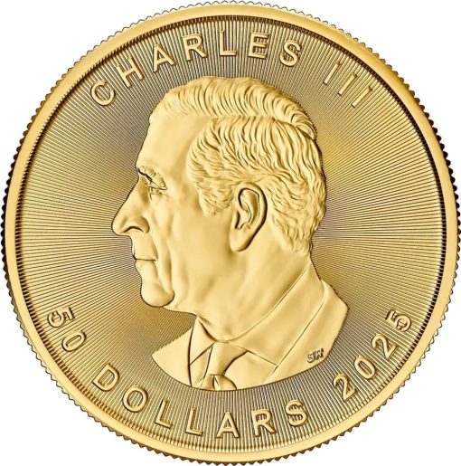 2025年 (新品) カナダ「メイプルリーフ」純金 1オンス 金貨 - 画像 (2)
