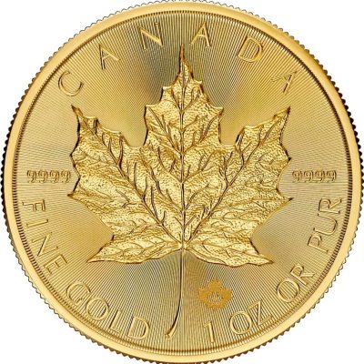 2025年 (新品) カナダ「メイプルリーフ」純金 1オンス 金貨