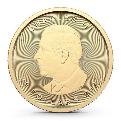 2025年 (新品) カナダ「メイプルリーフ」純金 1/2オンス 金貨 - 画像 (2)