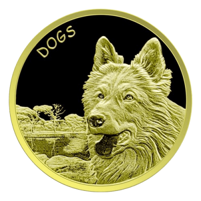 2023年 (新品) フィジー「犬」純金 1オンス 金貨