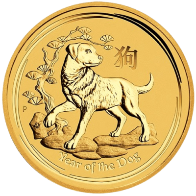 2018年 (新品) オーストラリア「干支 十二支・戌年 犬年」純金 1オンス 金貨