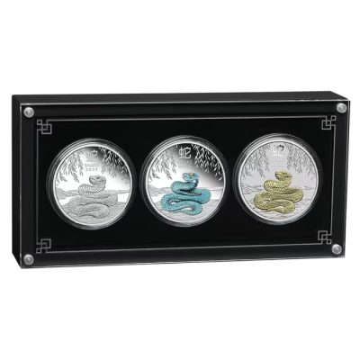 2025 (New) Australian Year of the Snake Lunar Silver 1 oz Coin【3 Coin Set】