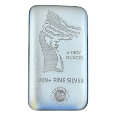 (New) Canada First Majestic Mint Trump Silver 5 oz Cast Bar