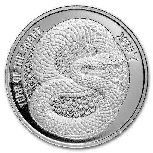 2025年 (新品) アメリカ「干支 十二支・巳年 蛇年」純銀 1オンス プルーフ メダル - 画像 (2)
