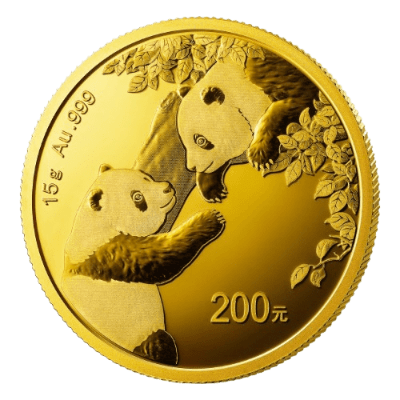 2023年 (新品) 中国「パンダ」純金 15グラム 金貨