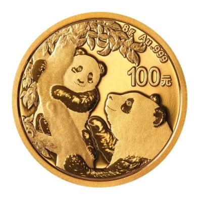 2021年 (新品) 中国「パンダ」純金 8グラム 金貨