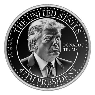 2024 (New) USA Donald J Trump Elected 47th US President Silver 1 oz Round