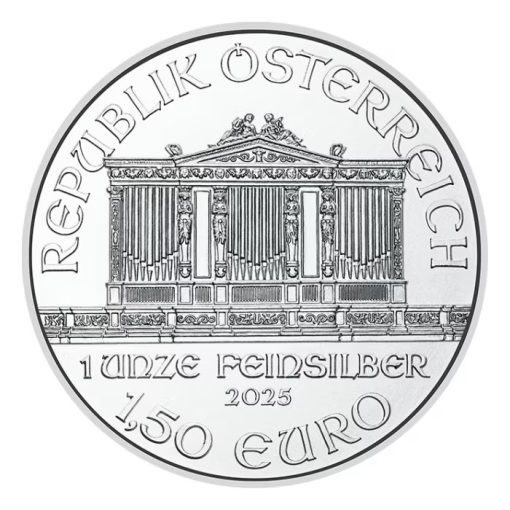 2025 (New) Austrian Philharmonic 1 oz Euro Silver Coin - Image 2