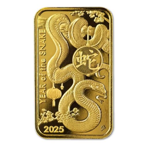 2025 (New) Asahi Lunar Year of the Snake Gold 1 oz Bar - Image 3